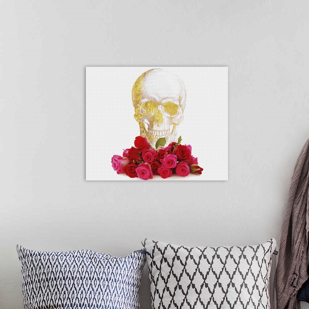 A bohemian room featuring Rose And Skull