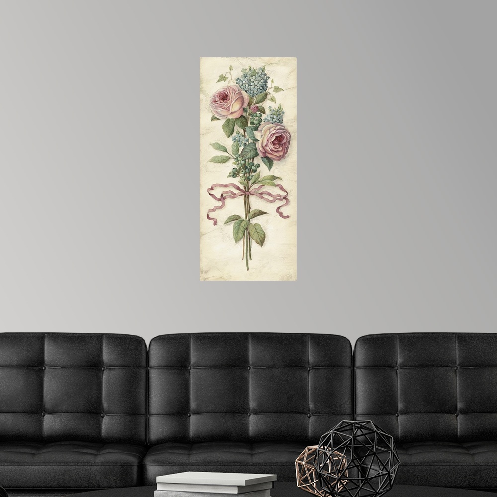 A modern room featuring Rose Bouquet I