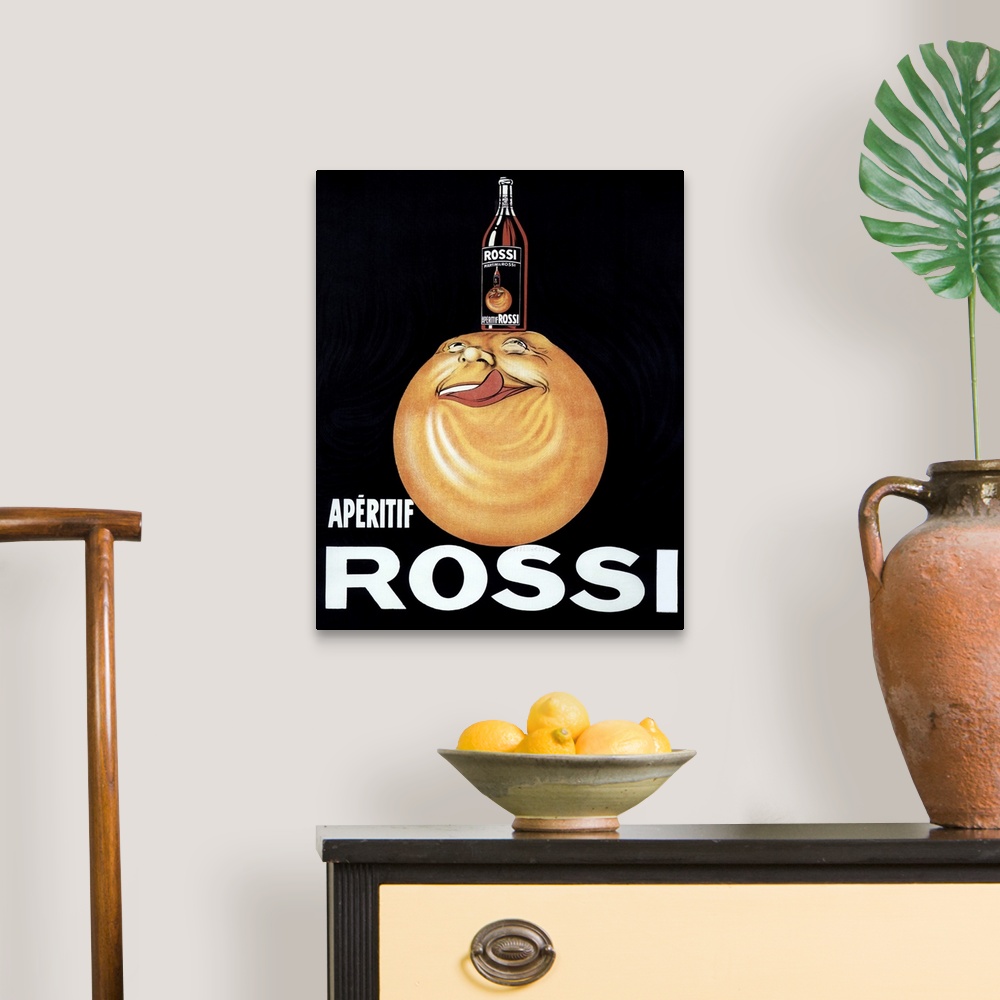 A traditional room featuring Rossi - Vintage Beverage Advertisement