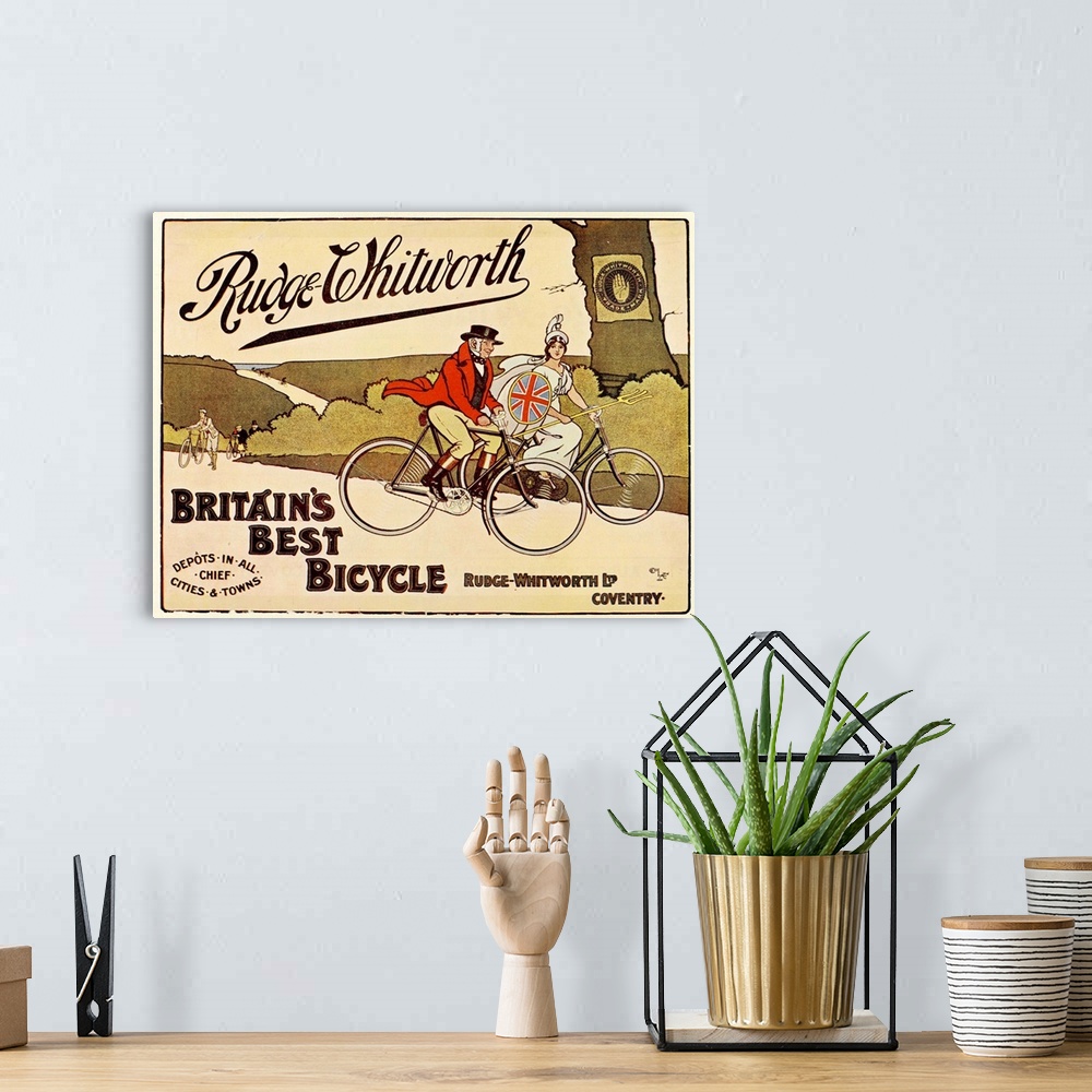 A bohemian room featuring Rudge Whitworth Bicycles - Vintage Advertisement