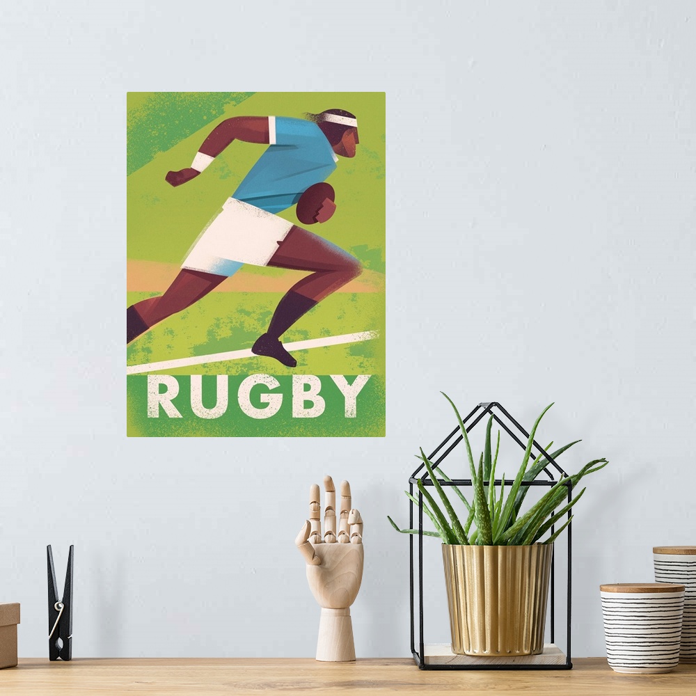 A bohemian room featuring Rugby Player