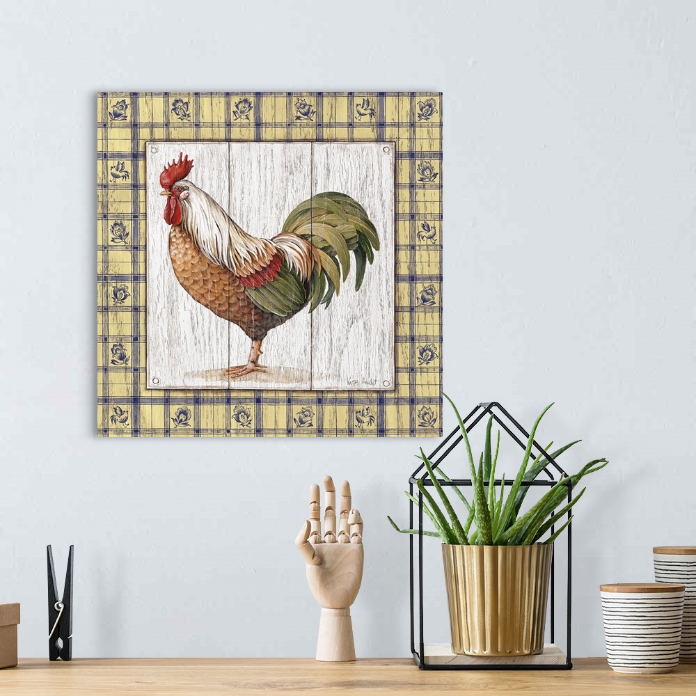 A bohemian room featuring Rustic Rooster II