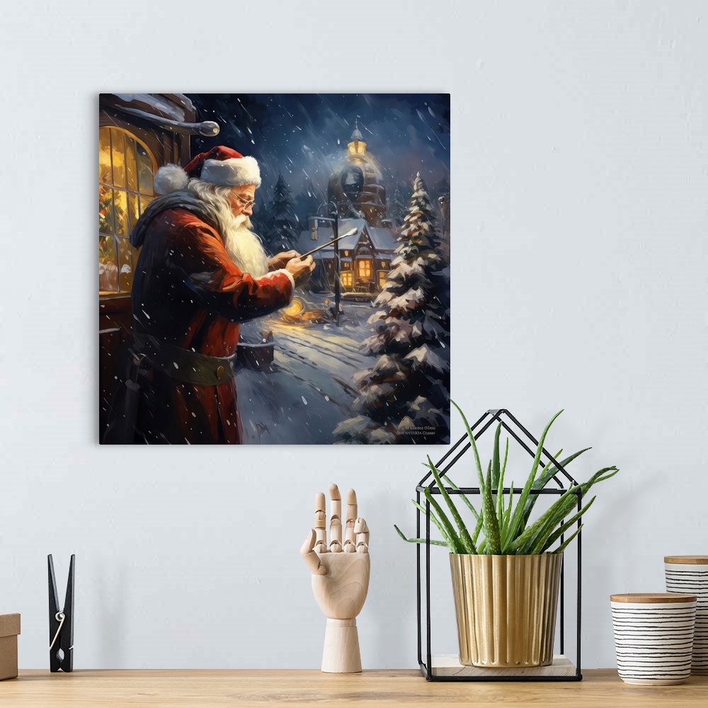 A bohemian room featuring Santa Oh Santa