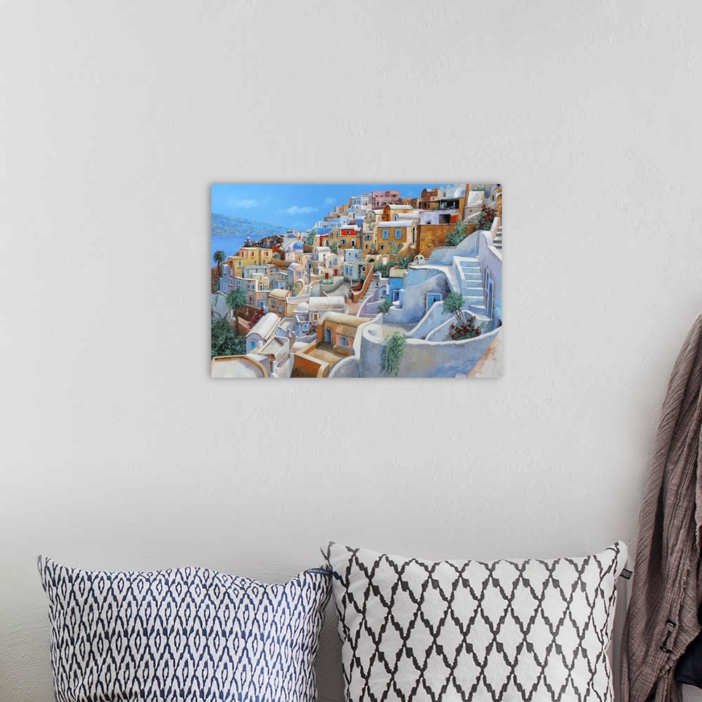 A bohemian room featuring Santorini a Colori
