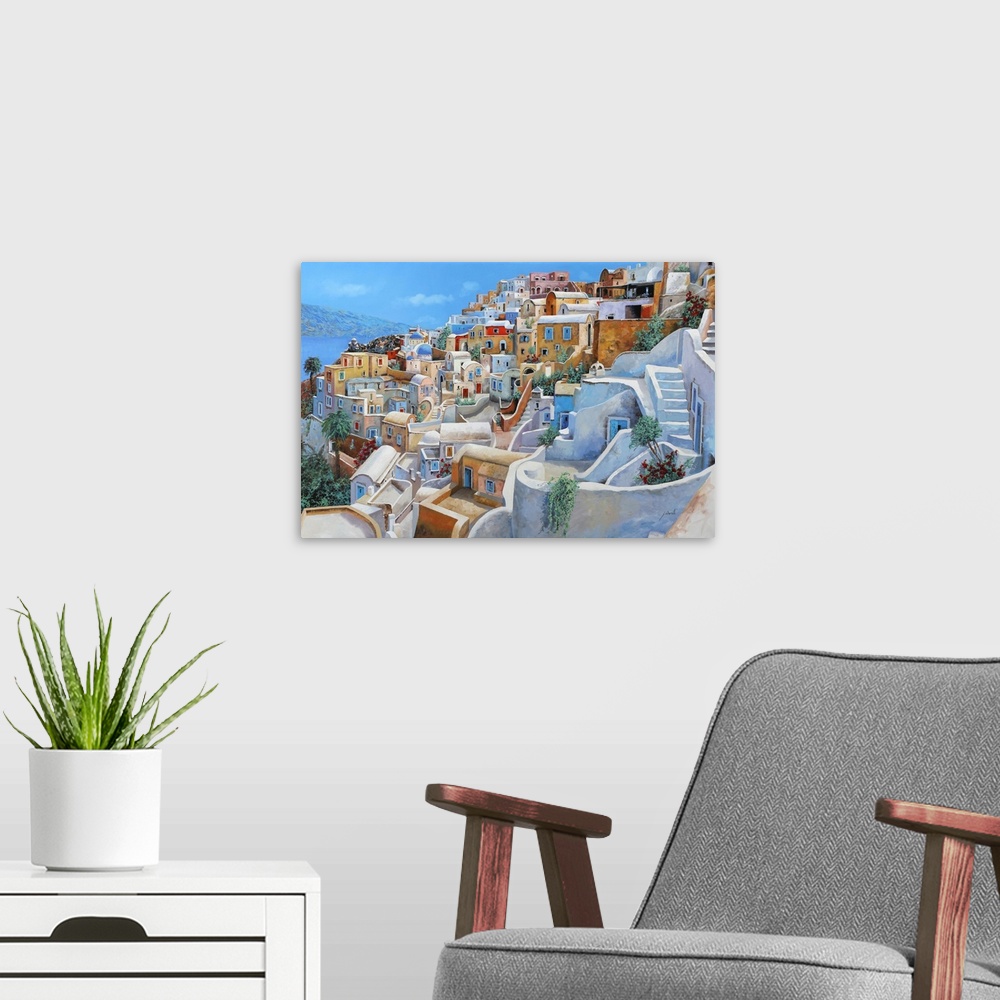 A modern room featuring Santorini a Colori