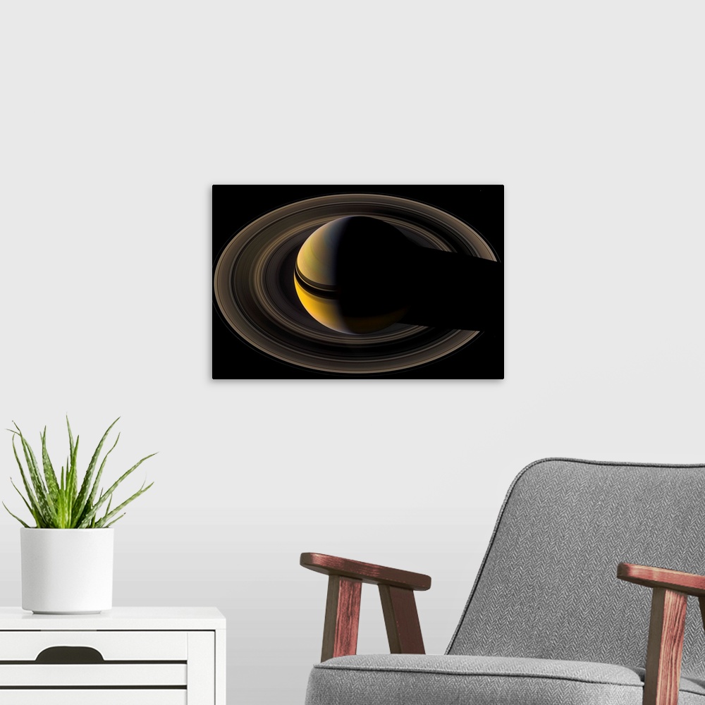 A modern room featuring Saturn On the Final Frontier