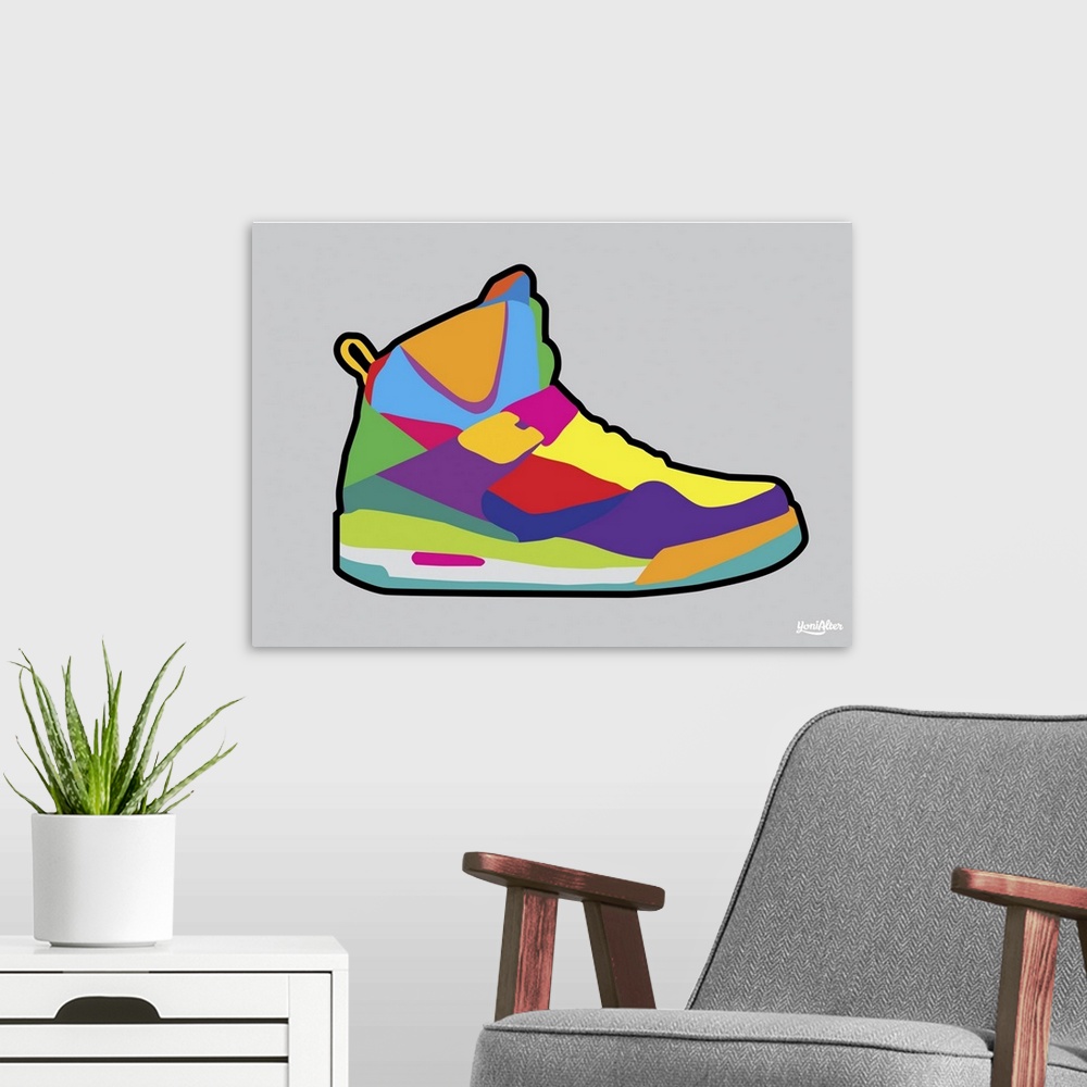 A modern room featuring Shoe