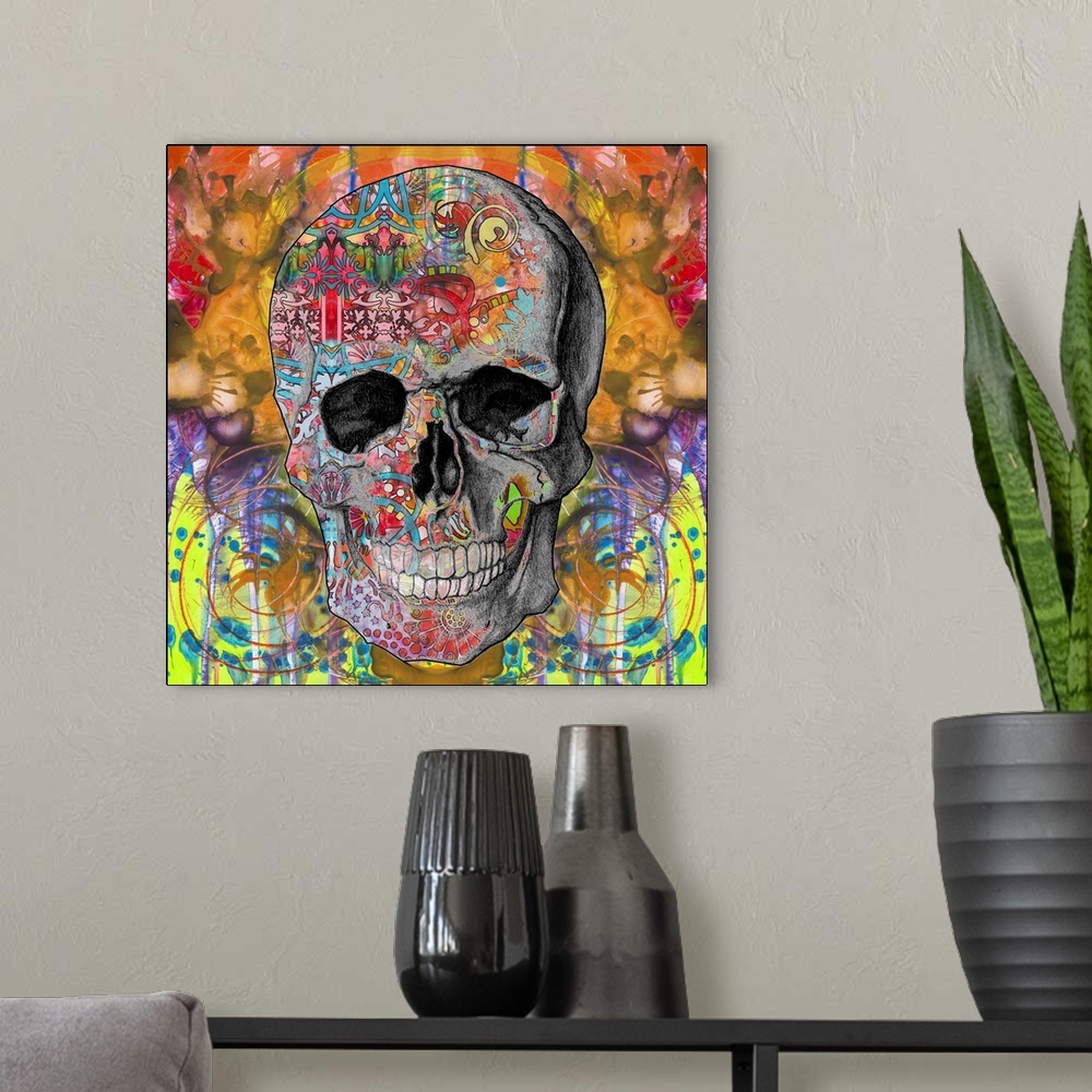 A modern room featuring Smile Skull