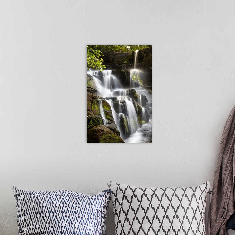 A bohemian room featuring Smoky Mountains Waterfall
