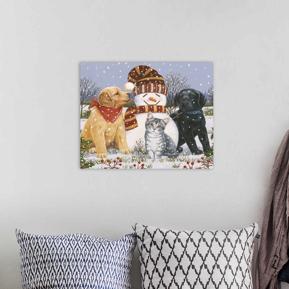 A bohemian room featuring Snowboy with Little Friends