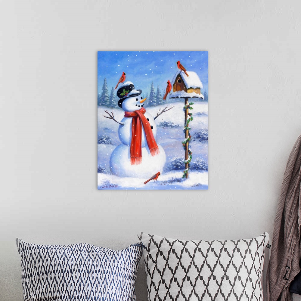 A bohemian room featuring Snowman And His Friends