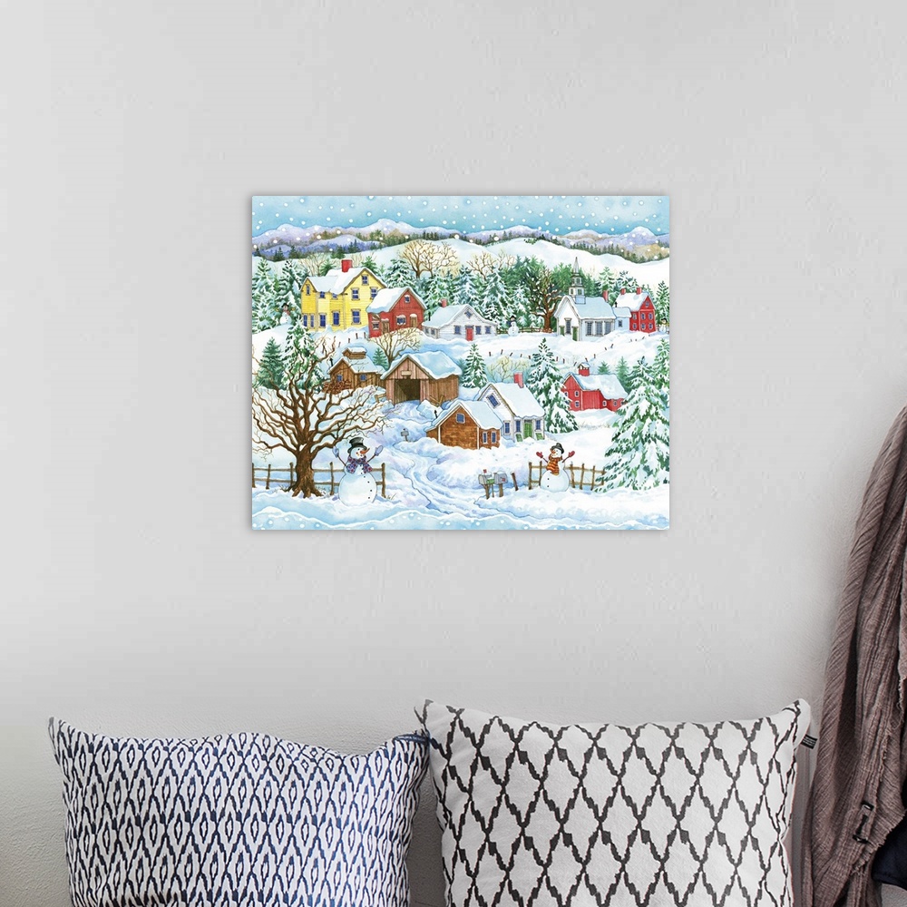 A bohemian room featuring Snowman Landscape