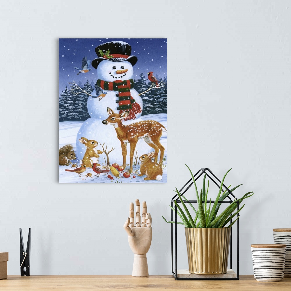 A bohemian room featuring Snowman With Friends