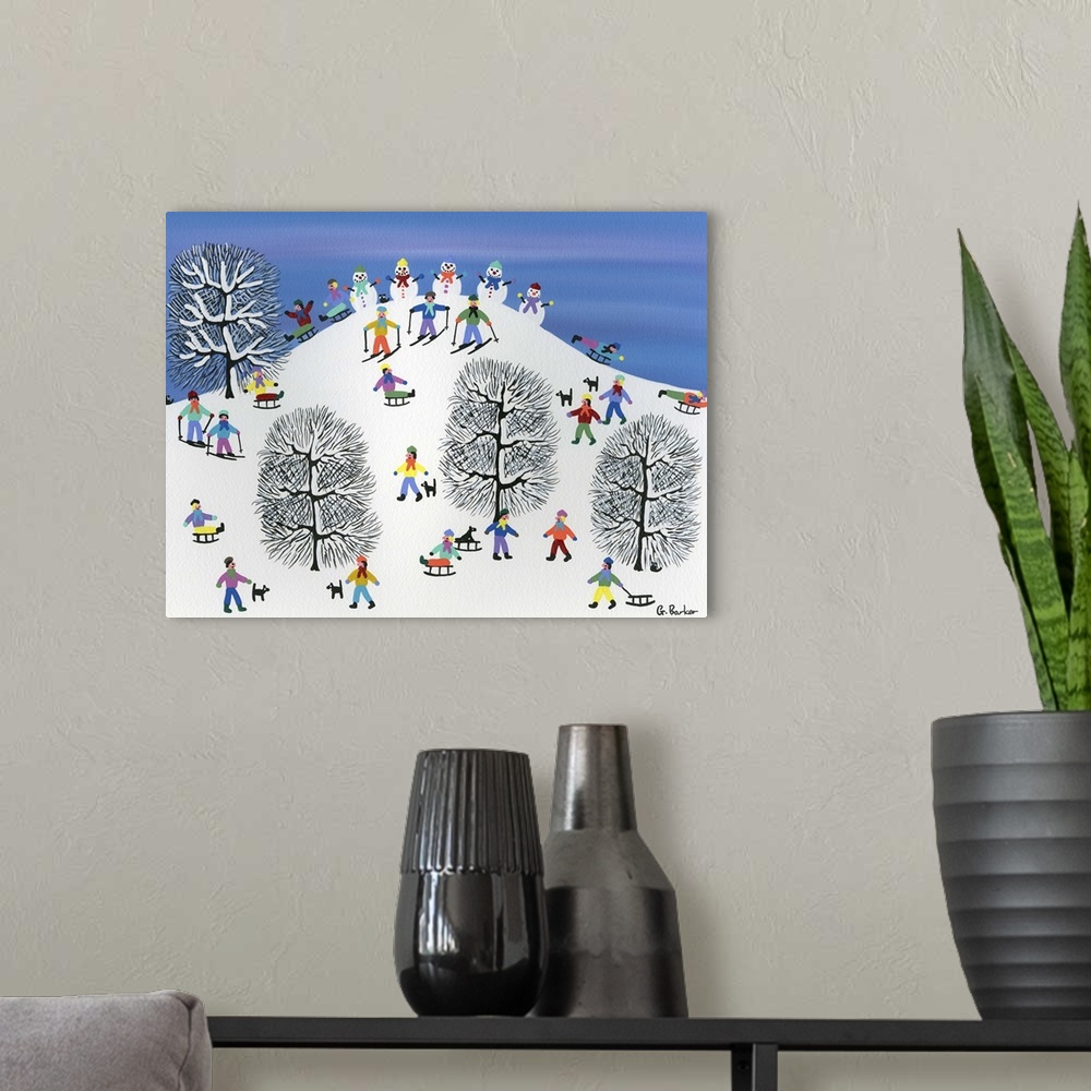 A modern room featuring Snowmen on Pine Hill
