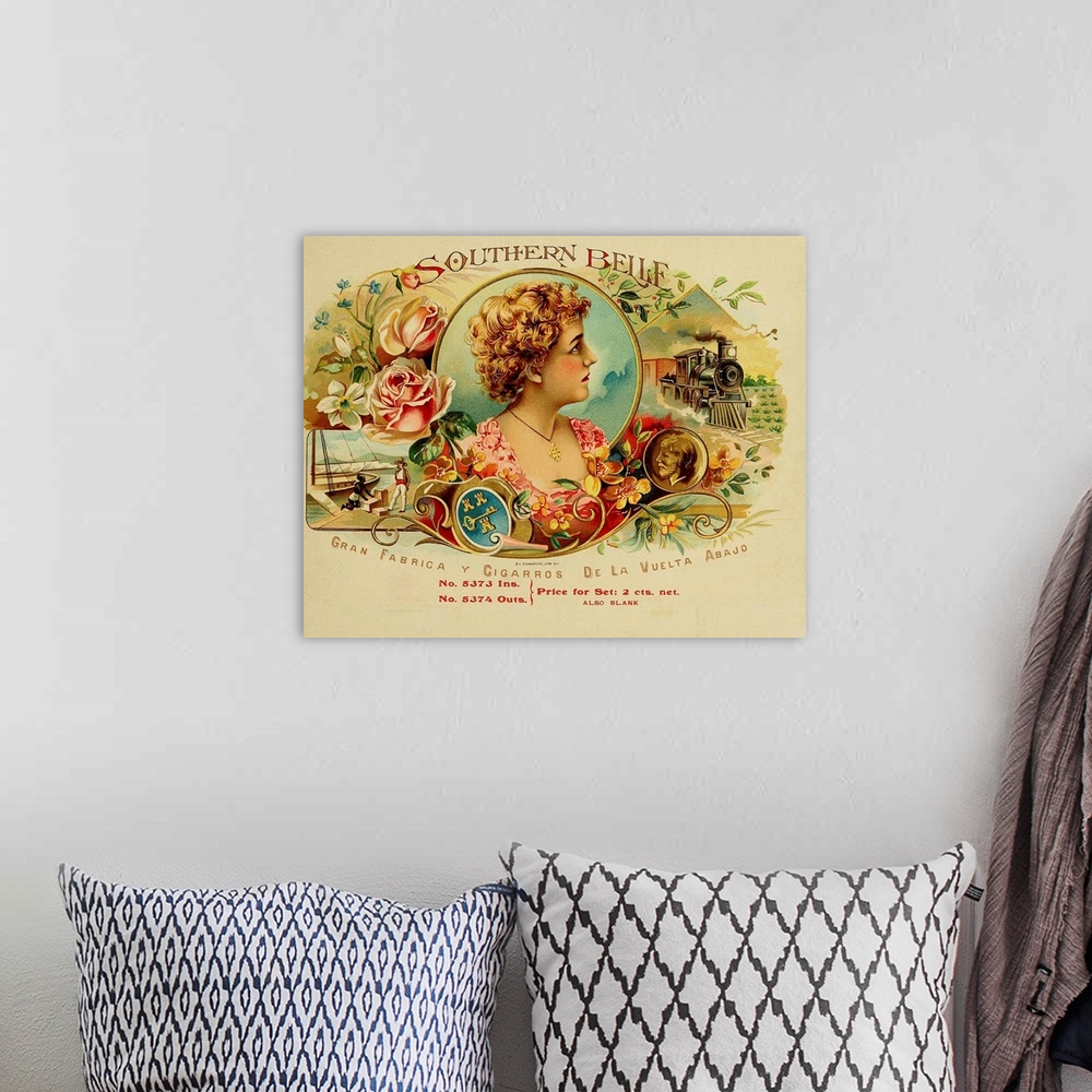A bohemian room featuring Southern Belle - Vintage Cigar Box