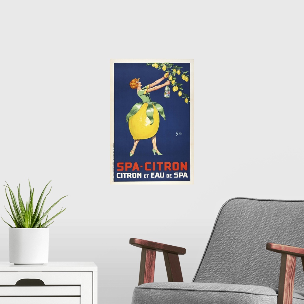 A modern room featuring Spa Citron - Vintage Advertisement