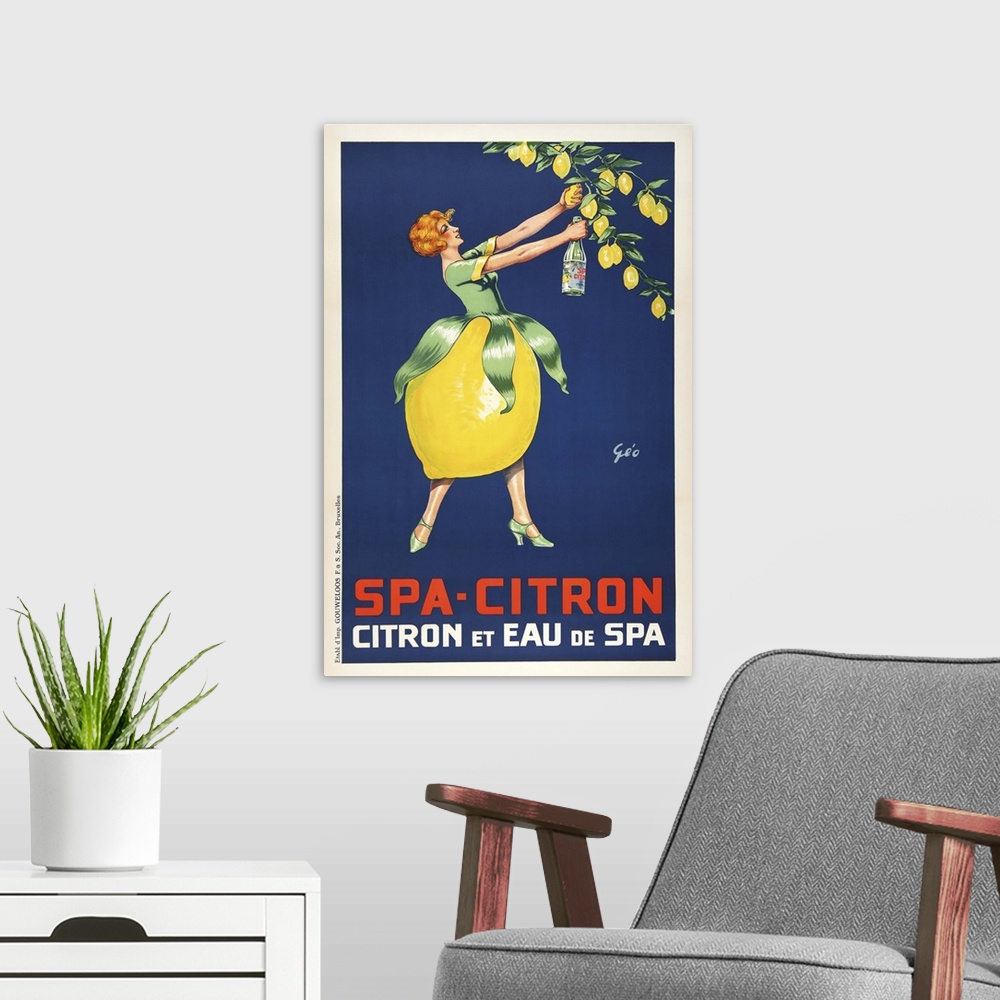 A modern room featuring Spa Citron - Vintage Advertisement