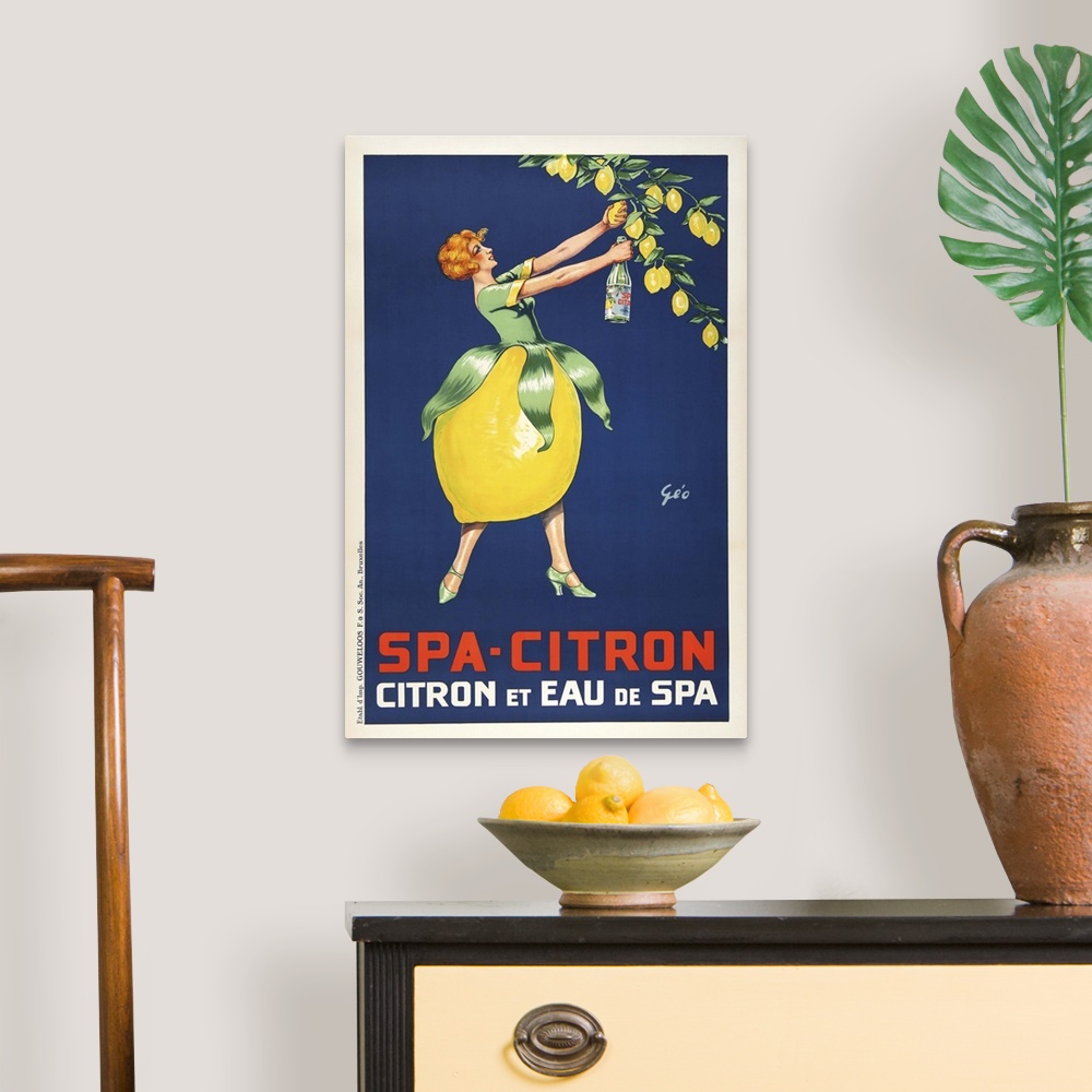 A traditional room featuring Spa Citron - Vintage Advertisement