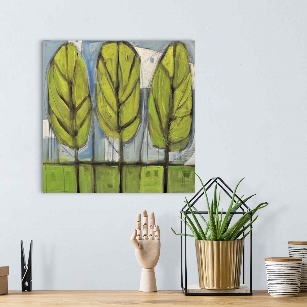A bohemian room featuring Spring Trees