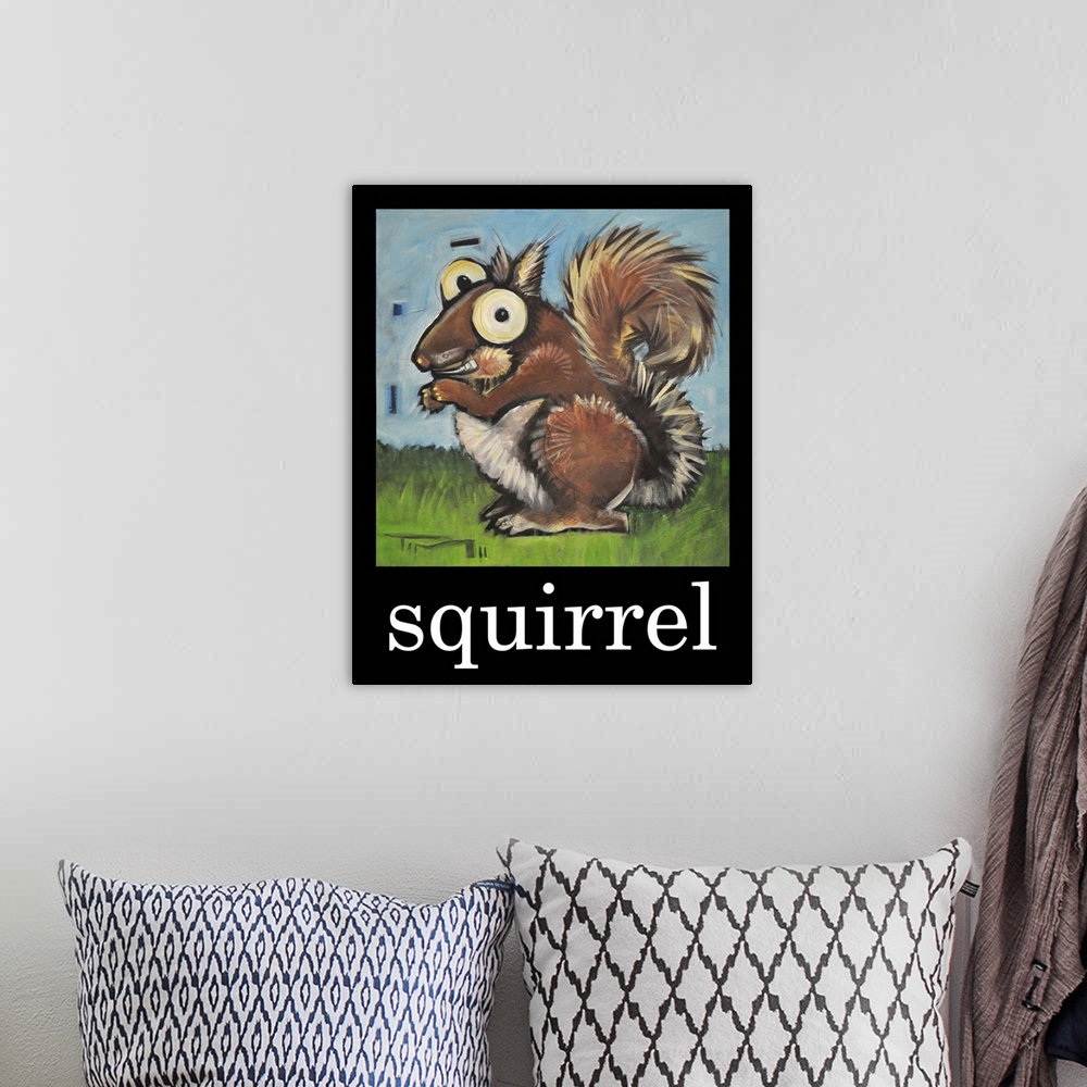 A bohemian room featuring Squirrel Poster