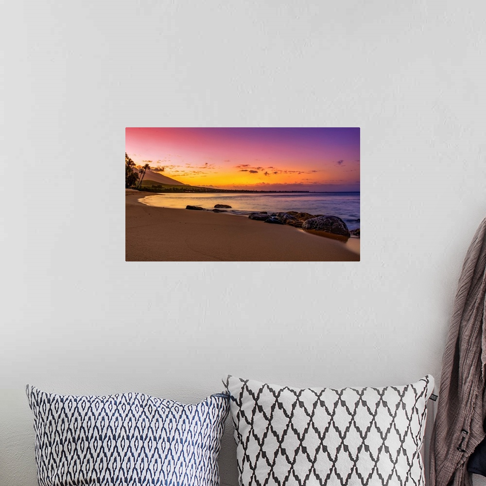A bohemian room featuring Sunset Beach