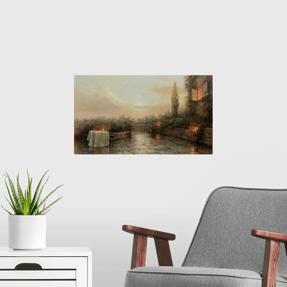 A modern room featuring Sunset I
