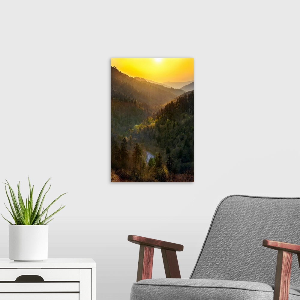 A modern room featuring Sunset Valley In The Smokies