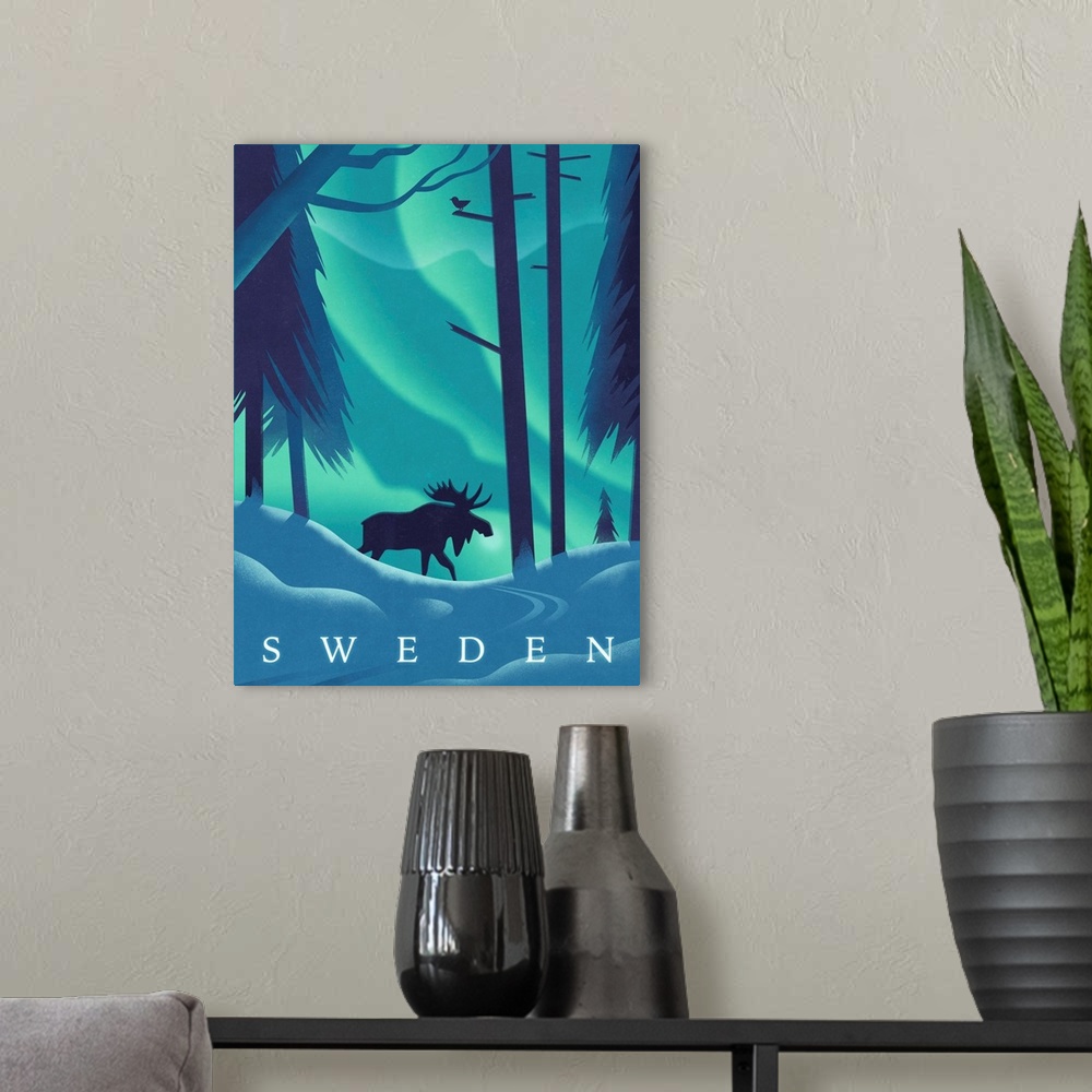 A modern room featuring Sweden