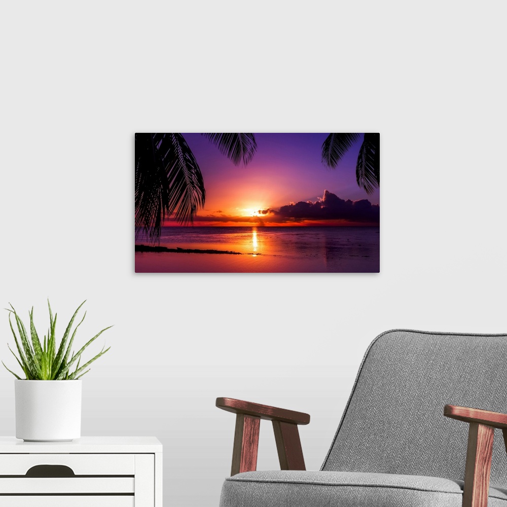 A modern room featuring Tahiti Sunset