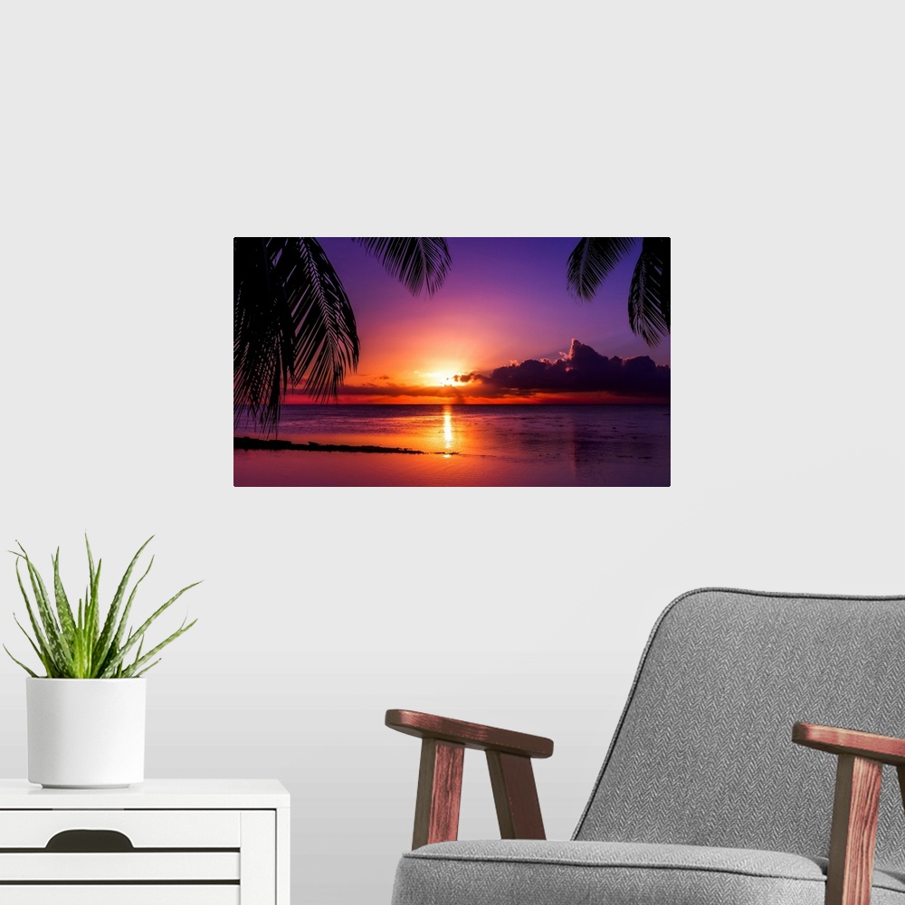 A modern room featuring Tahiti Sunset