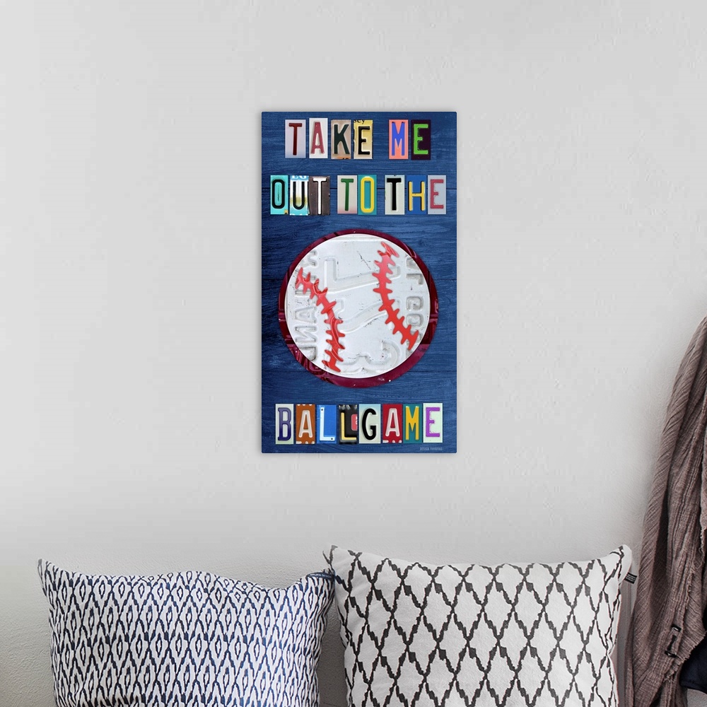 A bohemian room featuring Take Me Out To The Ballgame