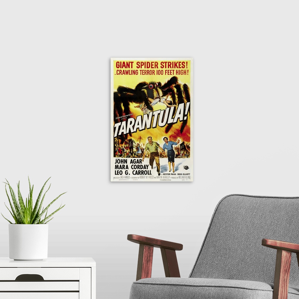 A modern room featuring Movie Poster: Tarantula