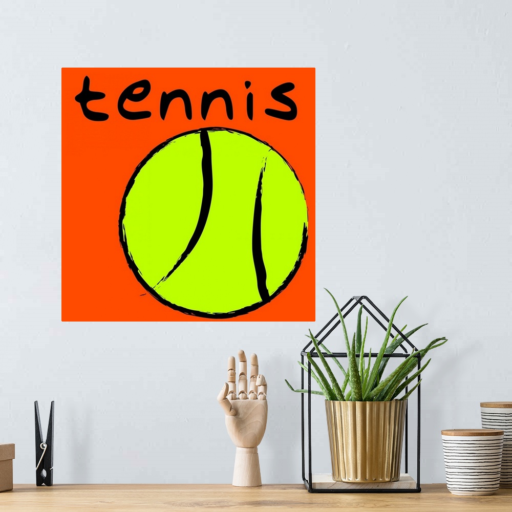 A bohemian room featuring tennis ball