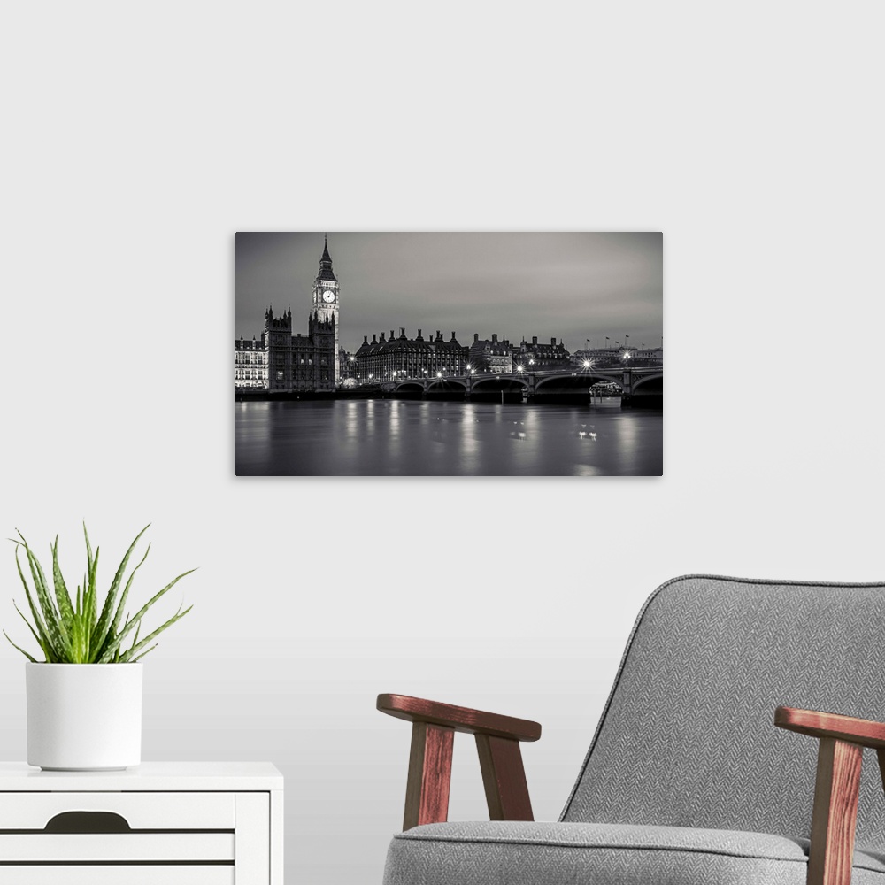 A modern room featuring Thames and Big Ben in B