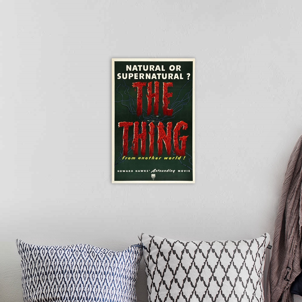 A bohemian room featuring Movie Poster: The Thing