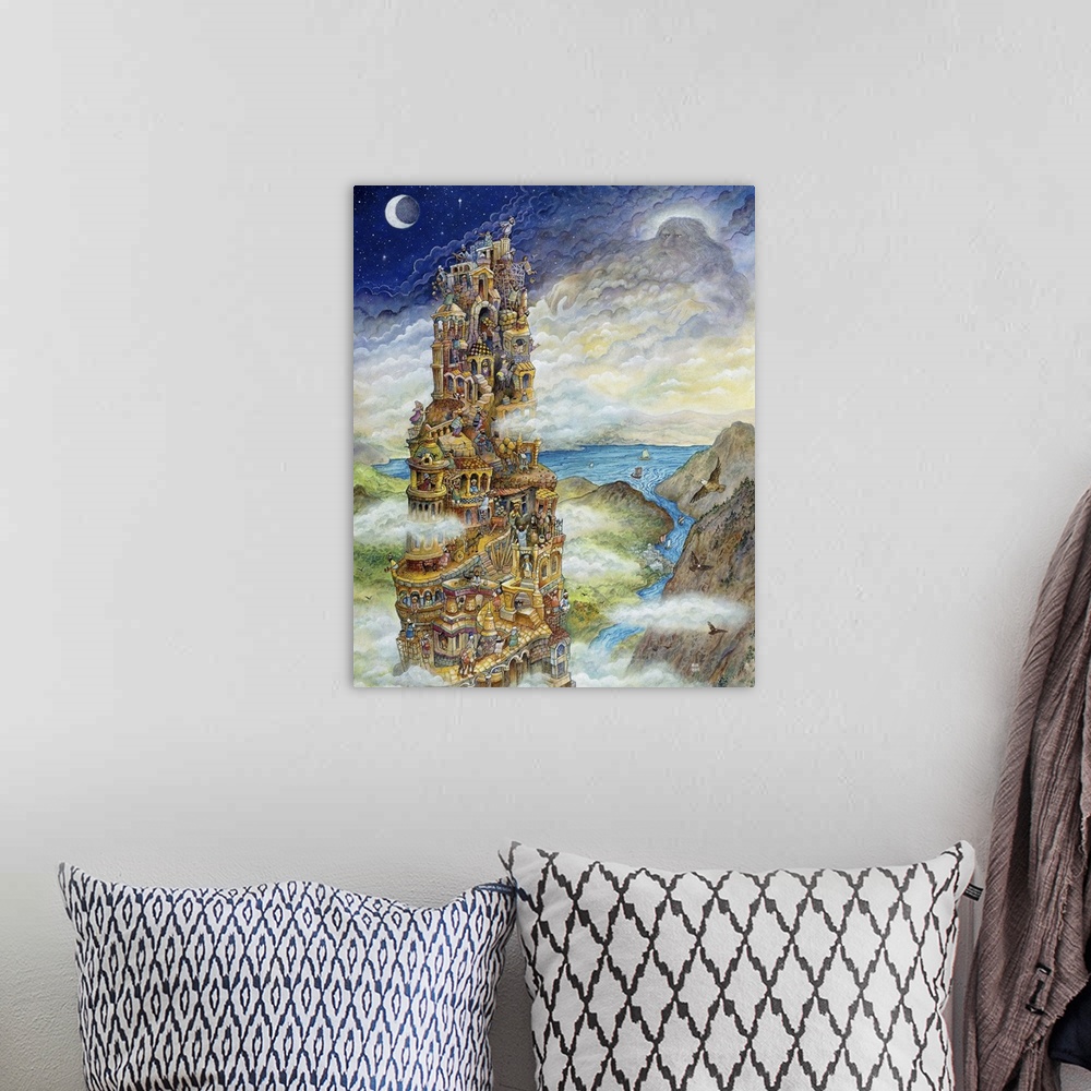 A bohemian room featuring Tower Of Babel