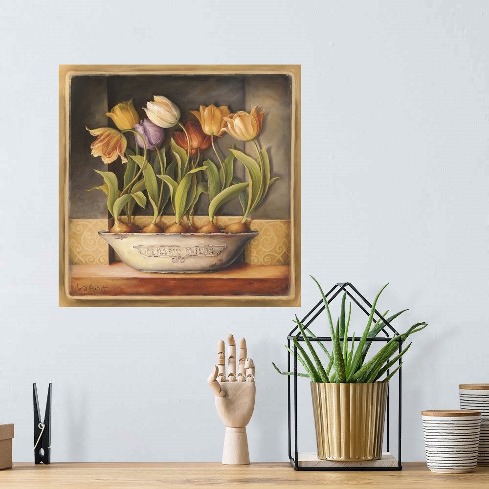 A bohemian room featuring Tulip Classic Bulb