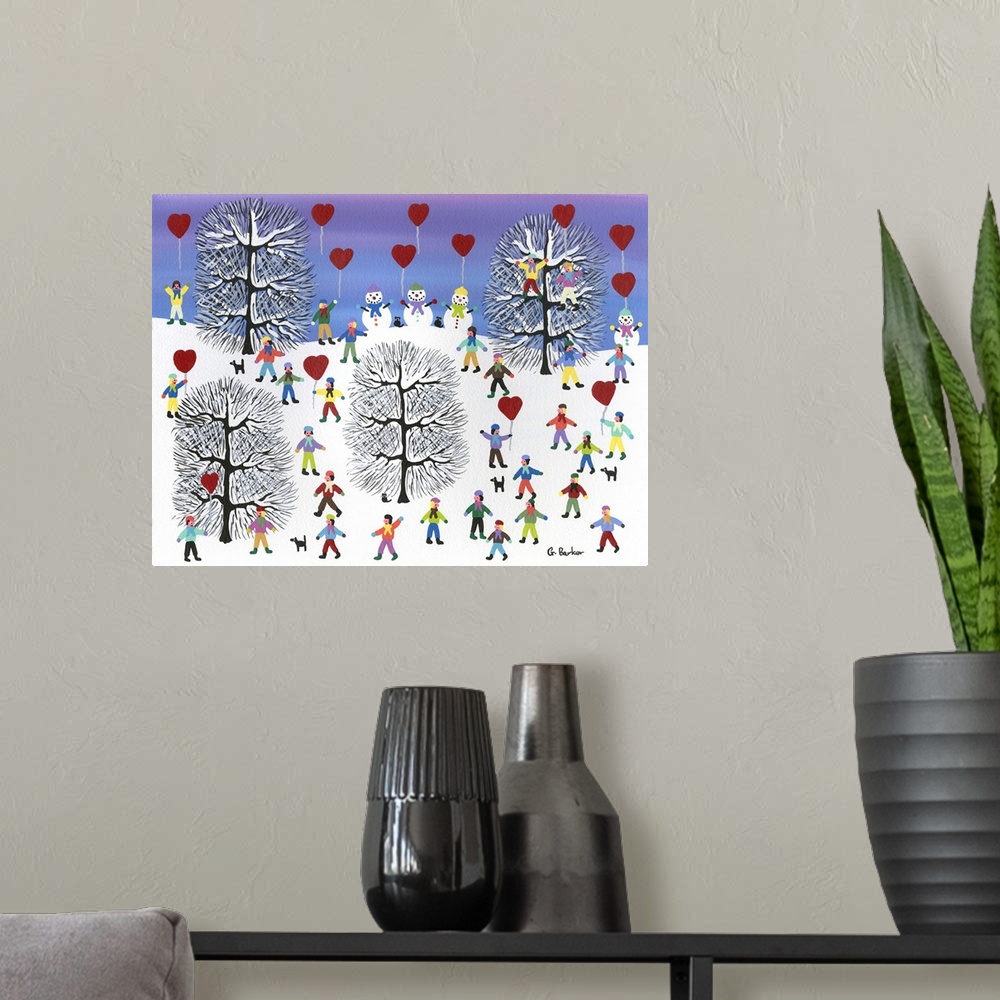 A modern room featuring Valentines on Pine Hill