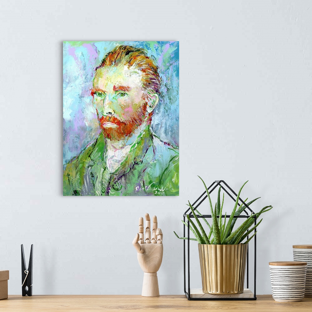 A bohemian room featuring Van Gogh
