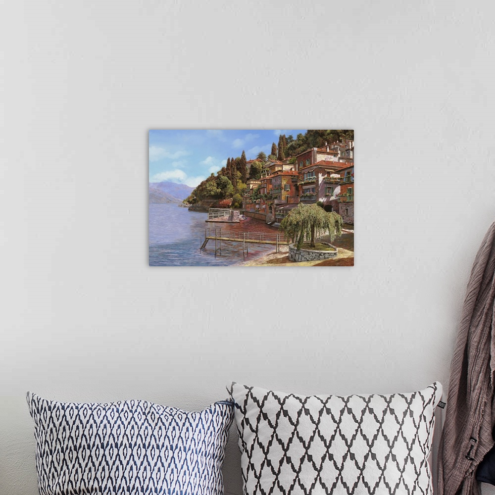 A bohemian room featuring Varenna on Lake Como