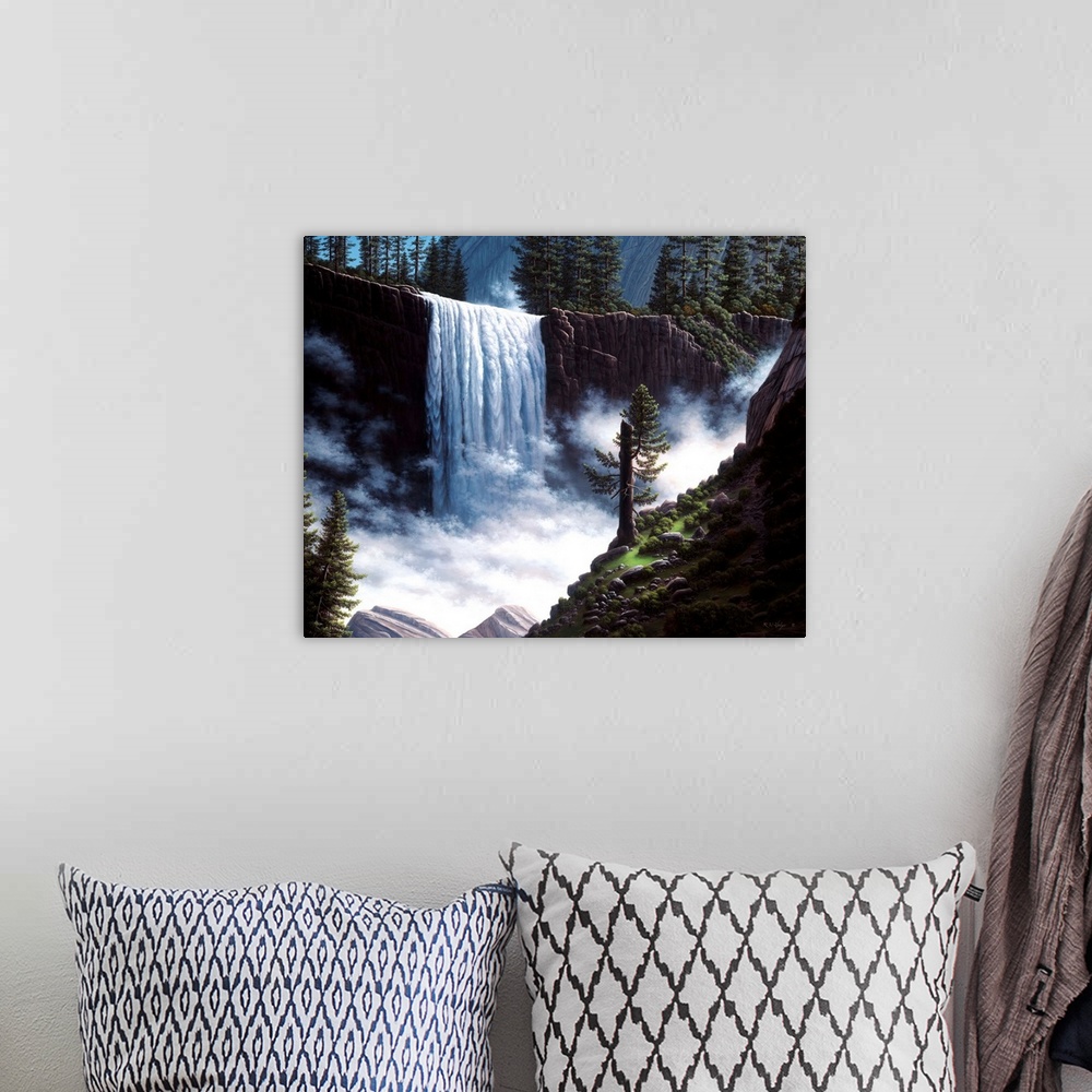 A bohemian room featuring Waterfalls in Yosemite National Park.