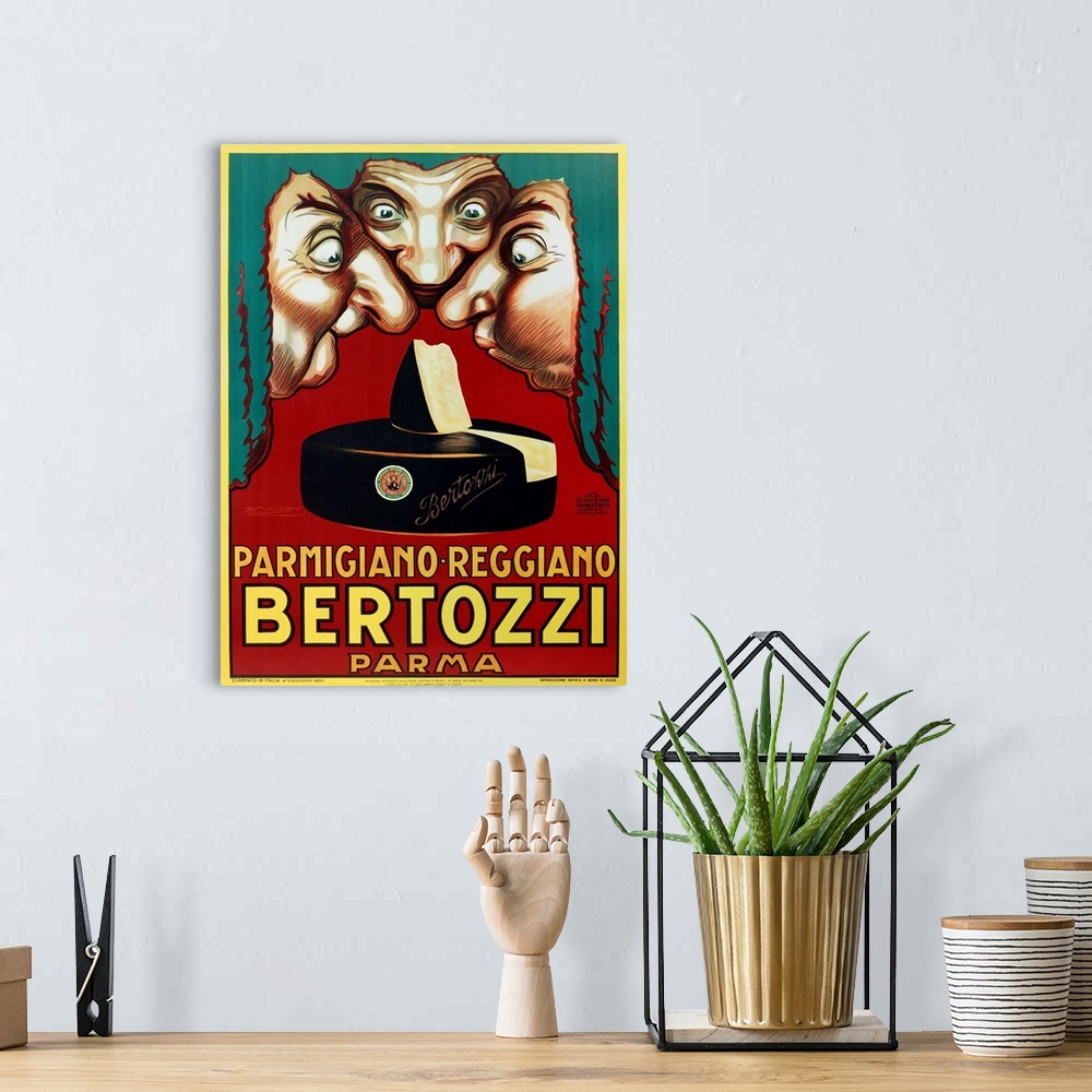 A bohemian room featuring Poster parmigiano reggiano Bertozzi