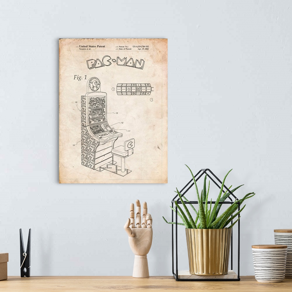 A bohemian room featuring Vintage Parchment Fender Pedal Steel Guitar Patent Poster