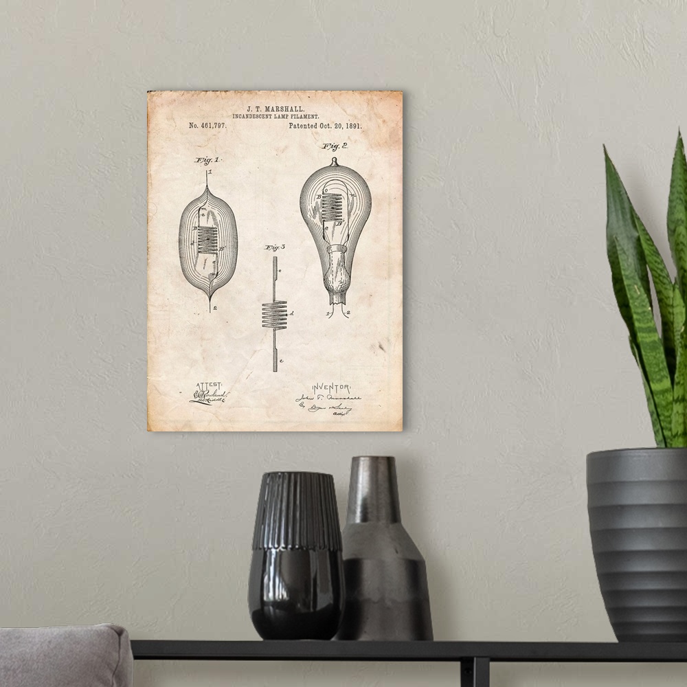 A modern room featuring Vintage Parchment Ibanez Pro 540RBB Electric Guitar Patent Poster