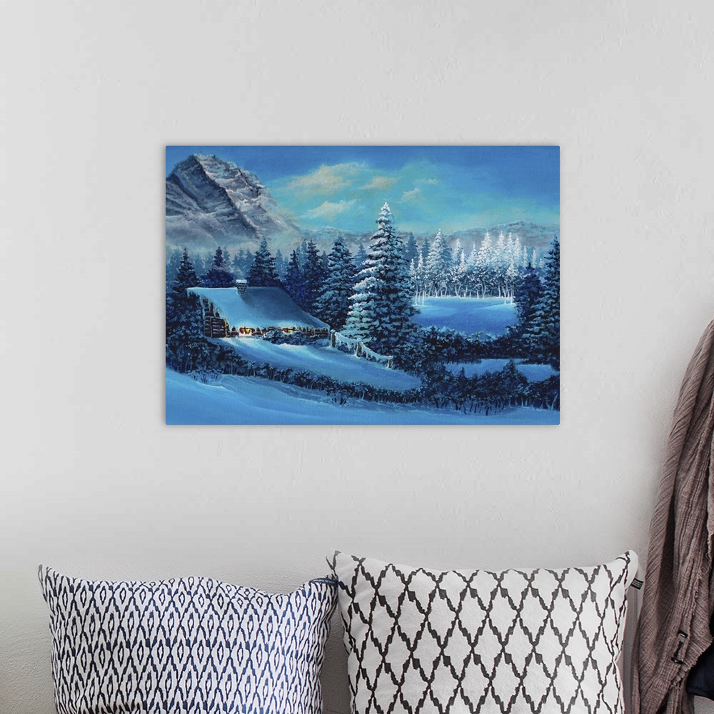 A bohemian room featuring Winter Scene