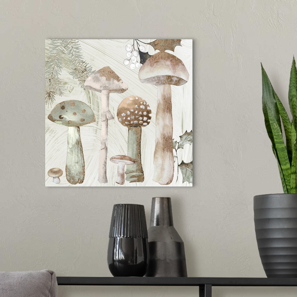 A modern room featuring Winter Shrooms