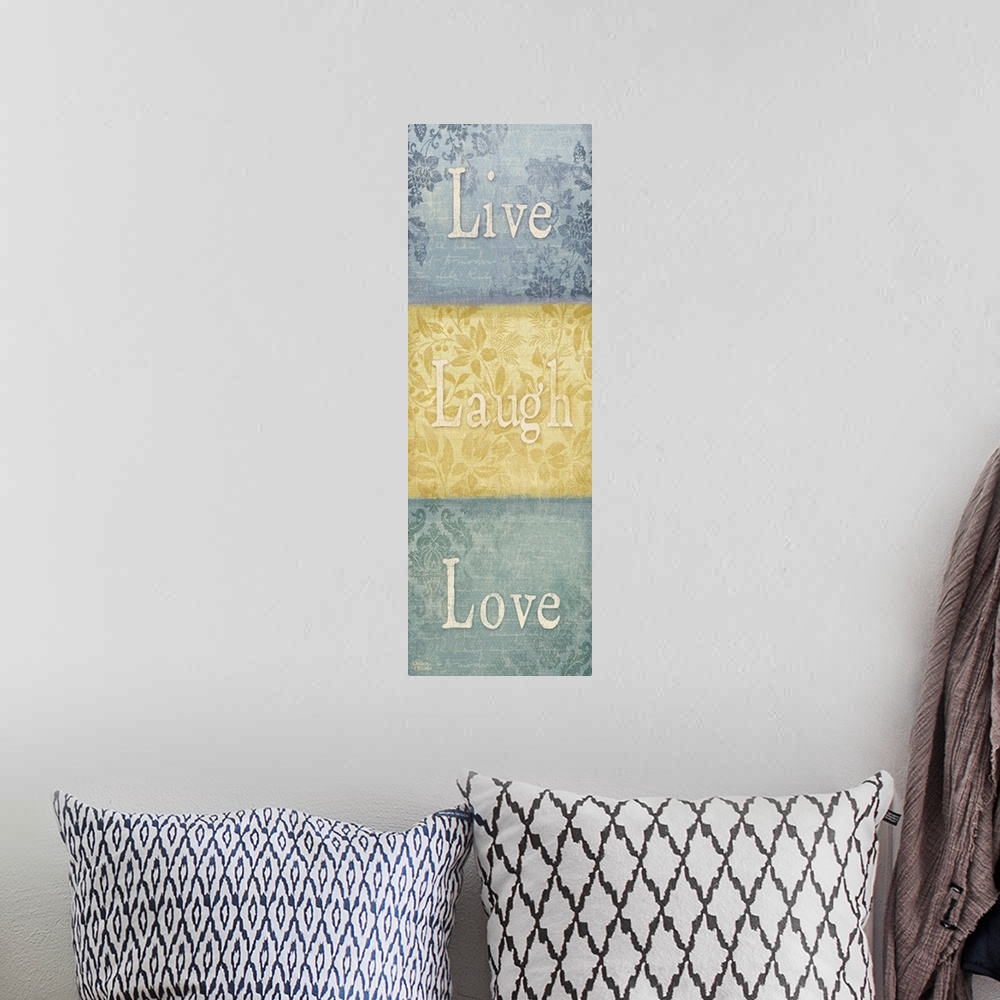 A bohemian room featuring Words of Life I