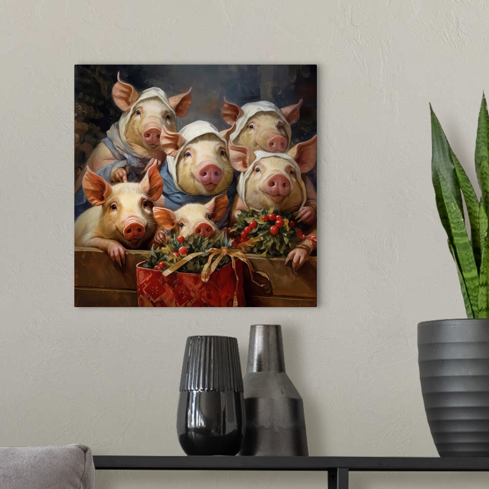 A modern room featuring Xmas Animals 16