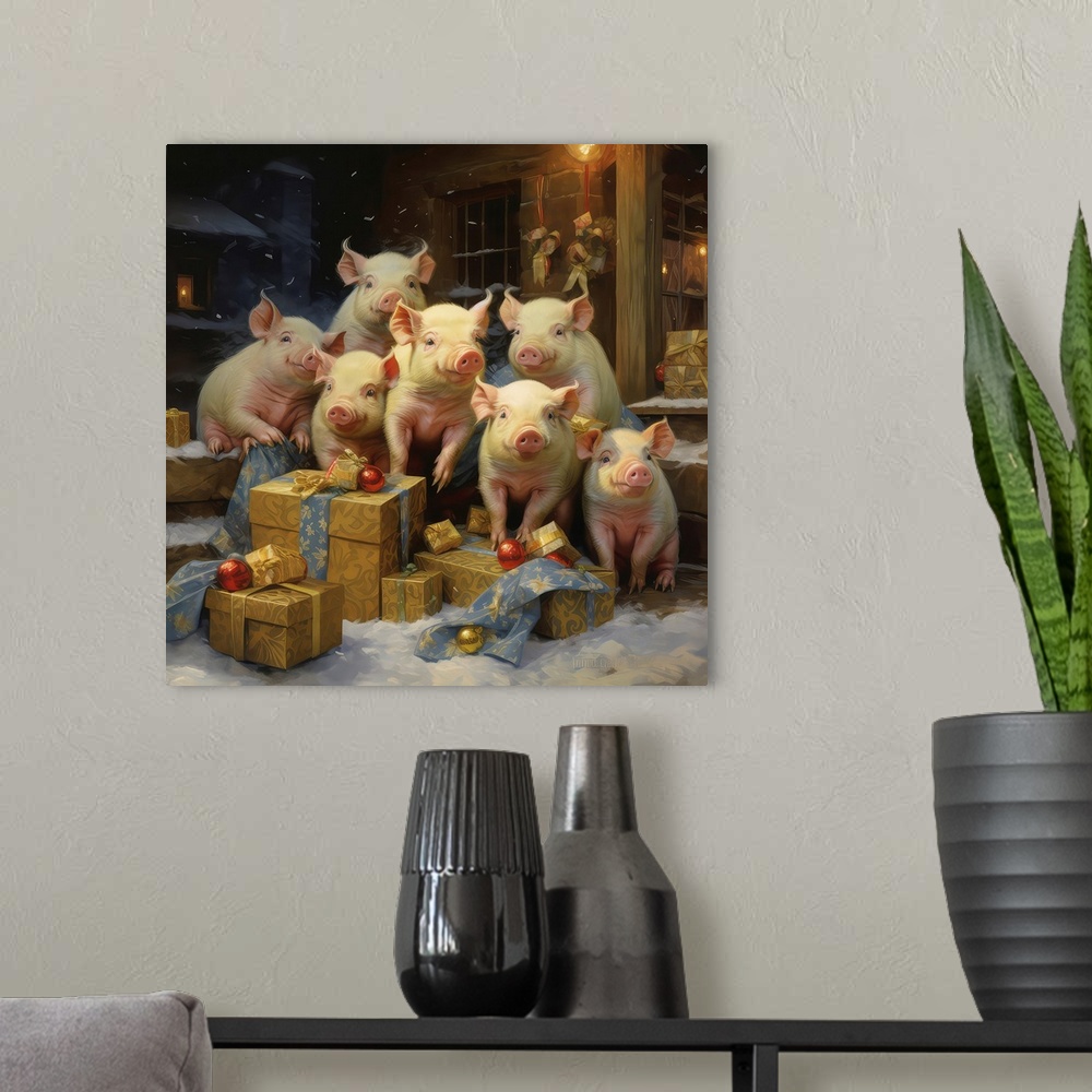A modern room featuring Xmas Animals 17