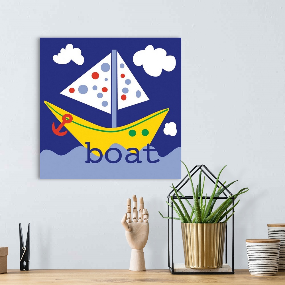 A bohemian room featuring Yellow Boat